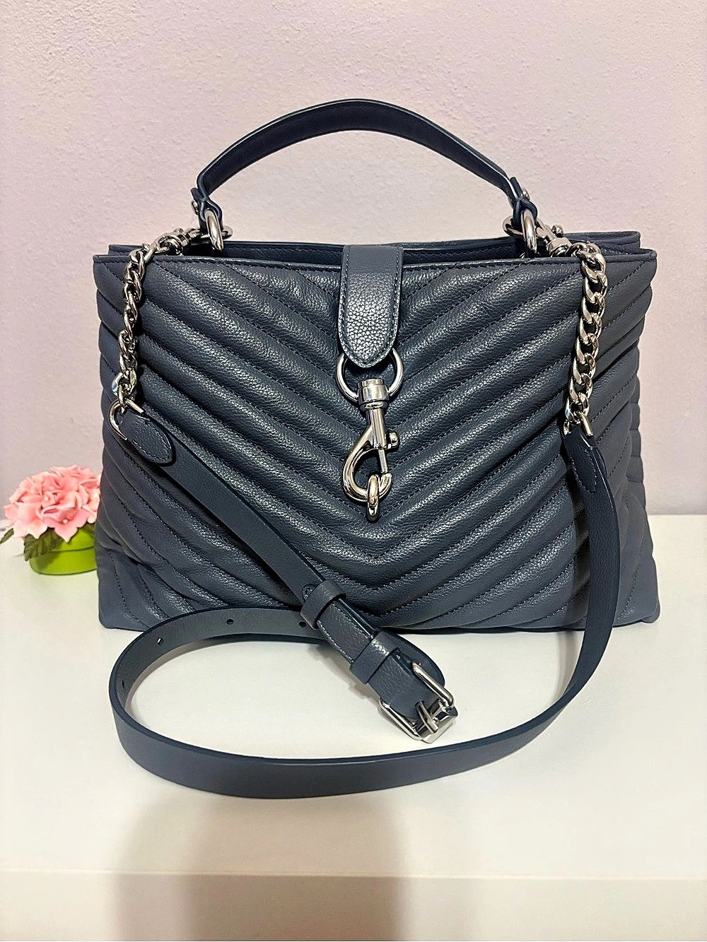 Rebecca Minkoff crossbody Bag in dusty blue Like New